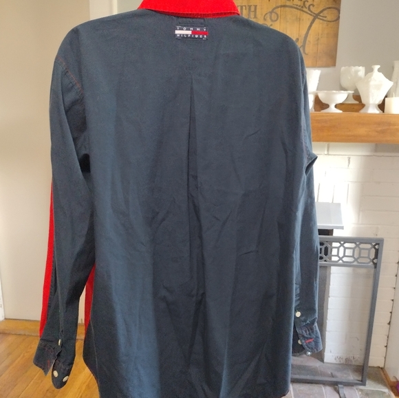 90s Tommy Hilfiger color block button down - Picture 3 of 4